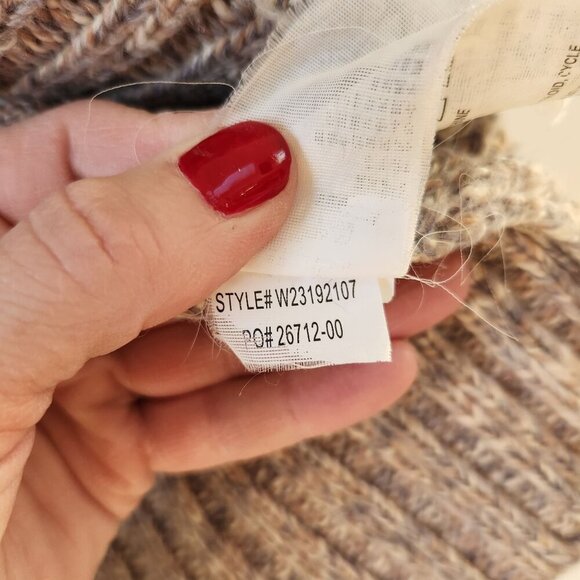 Prana Callisto Wool Alpaca Blend Cardigan Sweater High Neck Tan Beige Women's XS - Picture 10 of 10